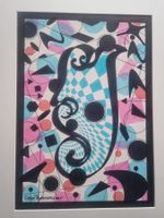 EDGAR BALTENSPERGER ORIGINAL ACRYL SIGNIERT MIT PASSEPARTOUT