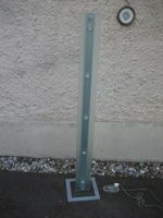 Stehlampe mit Milchglas und 4 Leuchten