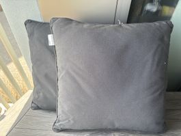 2er Set: Elegante Lounge Kissen von viplounge.ch, Schwarz
