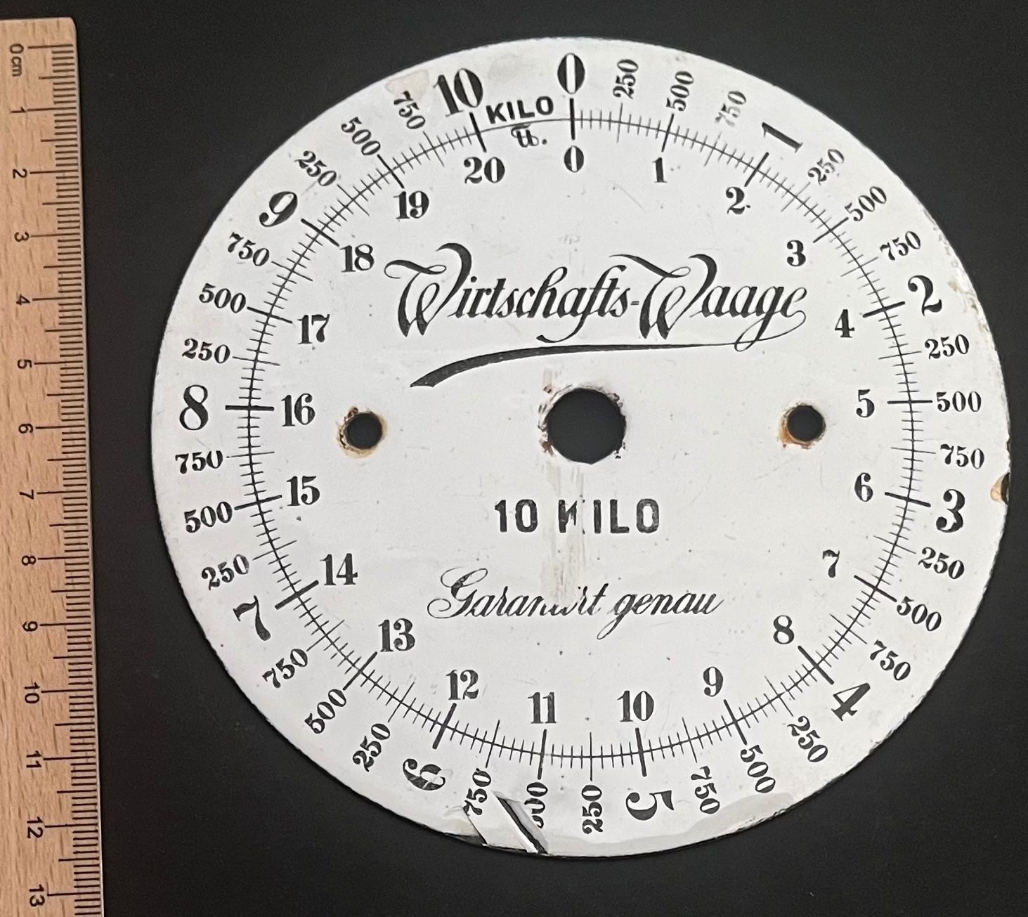 Ecriteaux: Zifferblatt Emaille Wirtschaftswaage 10 Kilo – D'occasion à Ostermundigen par DaxKarten-75