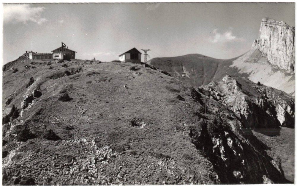 Cartoline postali: Leysin - Berneuse mit Restaurant + Gondelbahn – Usato da Binningen venduto da Mountainrider