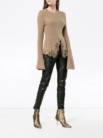Damen Givenchy Pullover mit Spitzendetails aus Mohairwolle