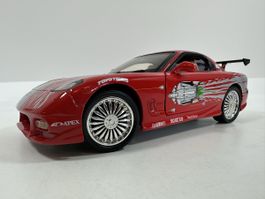 Mazda RX7 1:18 Fast & Furious, rot-silber, ERTL 