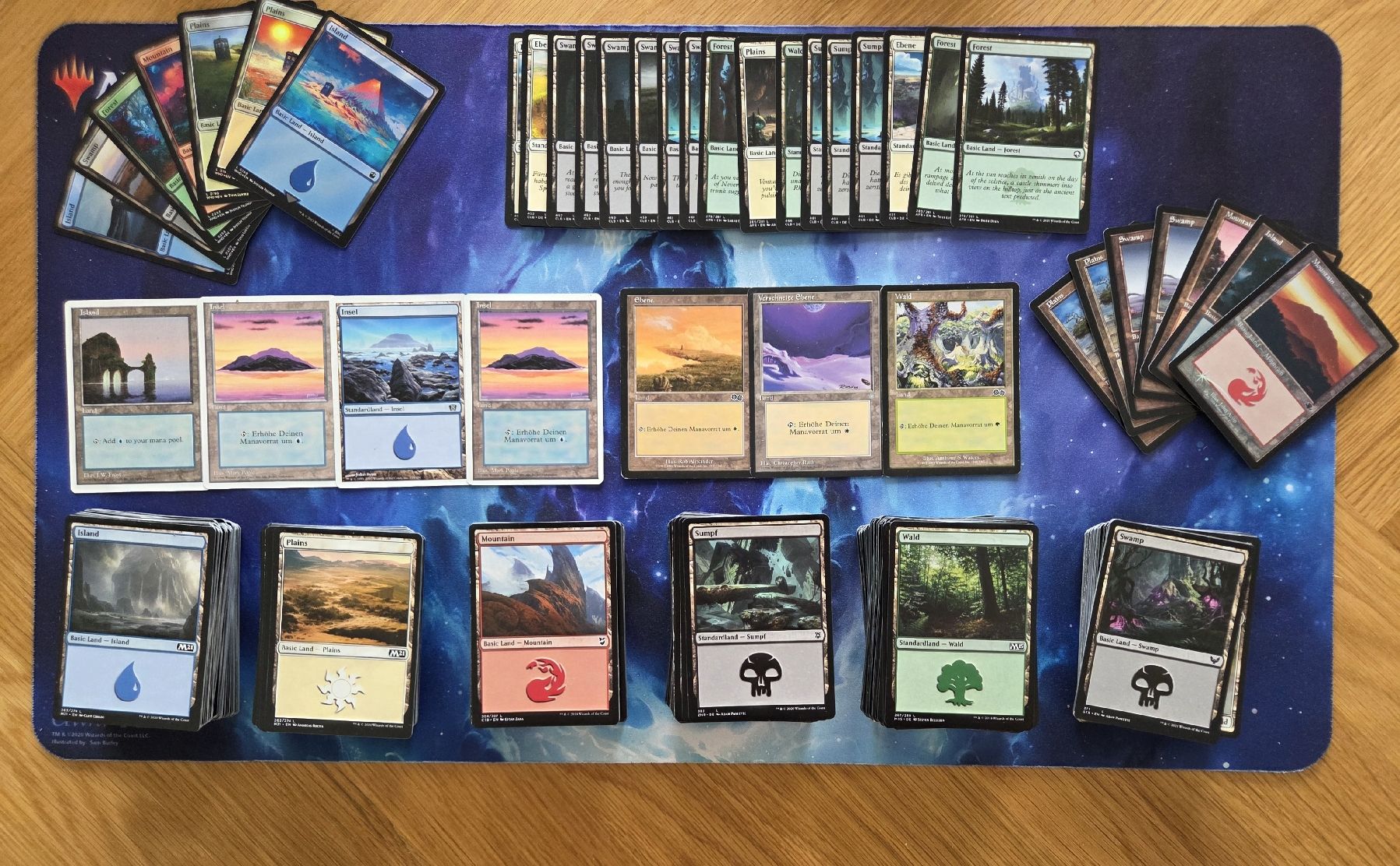 magic the gathering 570+ basic lands incl old border, foil (Neu (gemäss ...