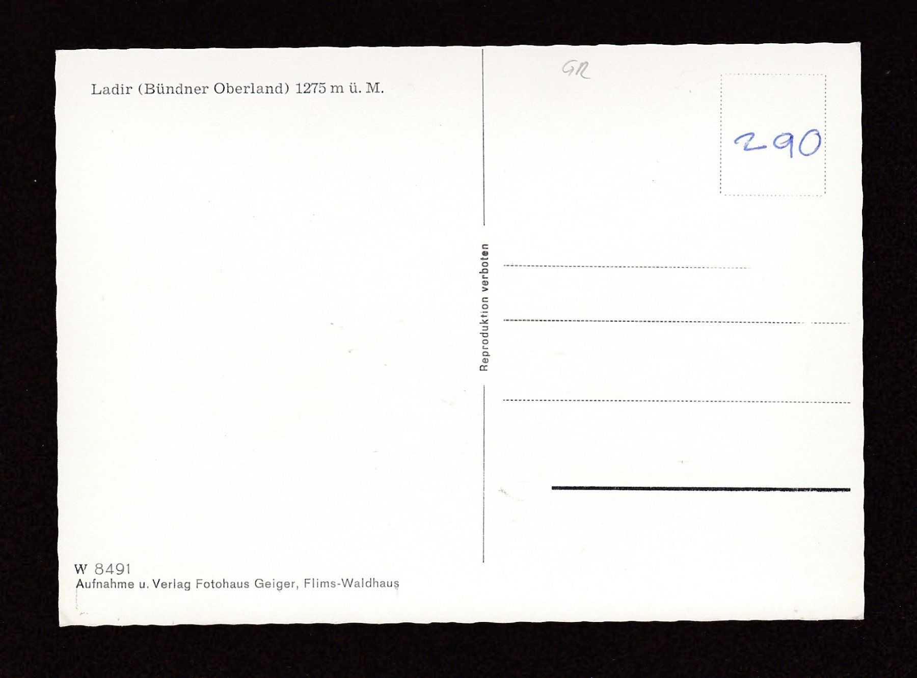 Cartoline postali: LADIR (Bündner Oberland) – Usato da Reiden venduto da cinfis 1