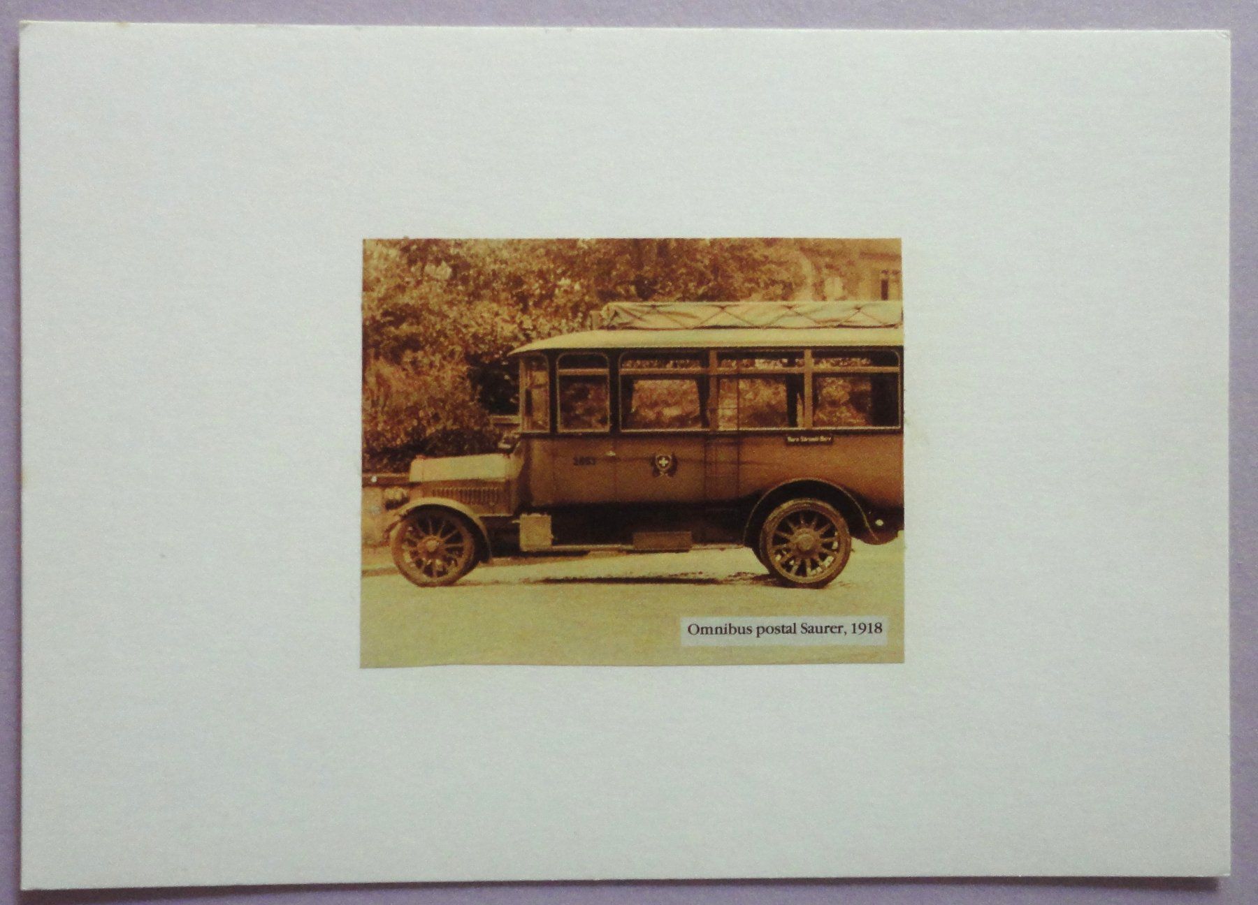 Ansichtskarten: Omnnibus postal Saurer, 1918 – Gebraucht aus Fétigny von Billy2miny