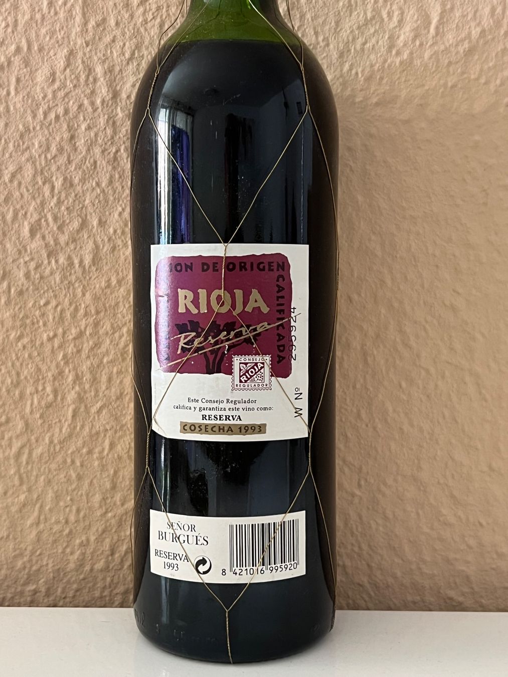 Rioja Vino: RIOJA SENOR BURGUES 1993 – Nuovo e nell'imballaggio originale da Uetendorf venduto da Stoun 3