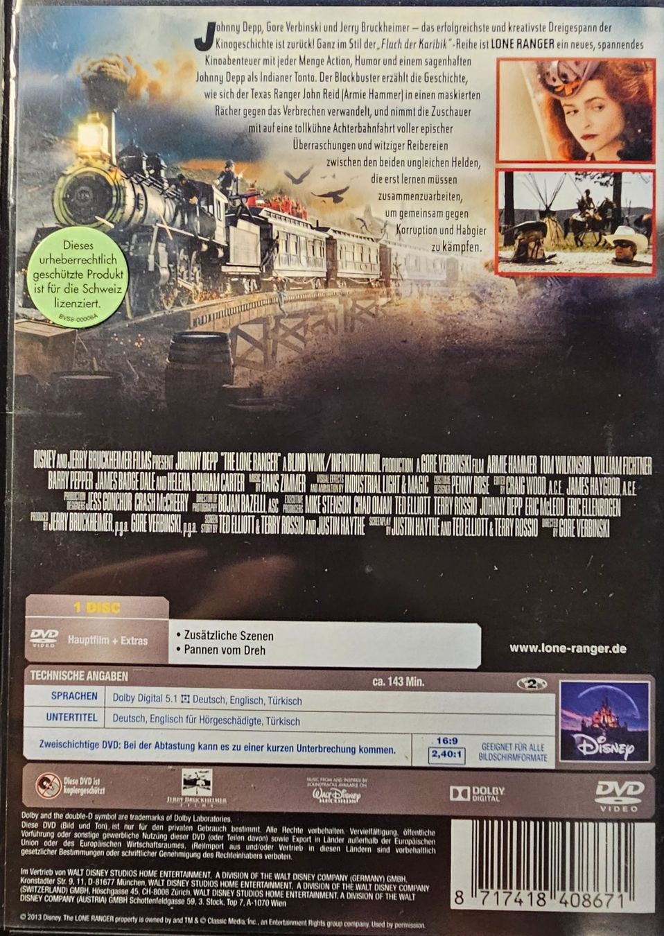 Alle DVDs: Lone Ranger – Gebraucht aus Wahlen b. Laufen von Cg10 1