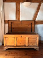 Rustikale Holztruhe 123x55cm - Aufbewahrungsmöbel
