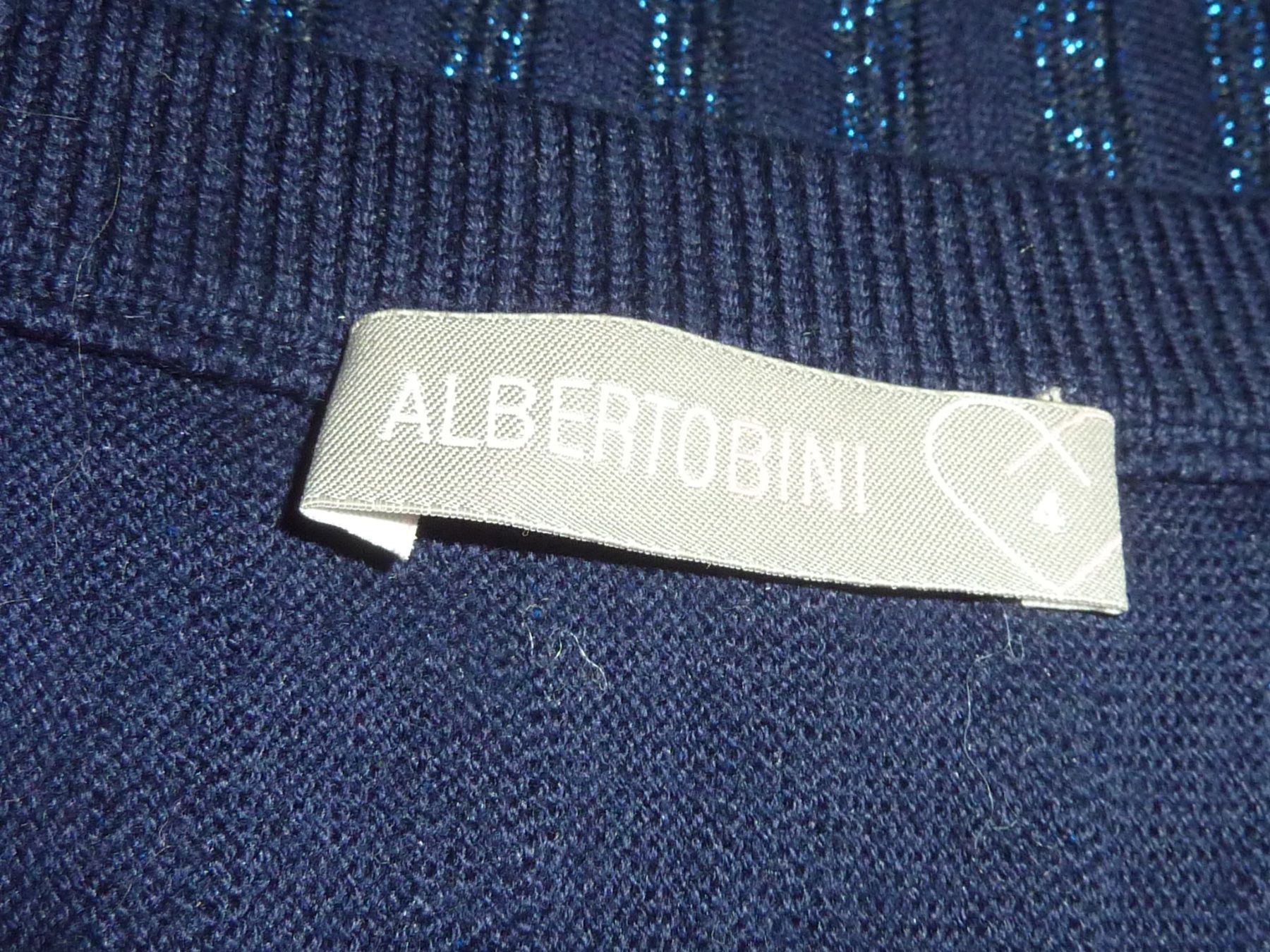 Pullover & Sweatshirts: pull à rayures bleu et strass taille 4 marque albertobini – Gebraucht aus geneve von chriztel 2