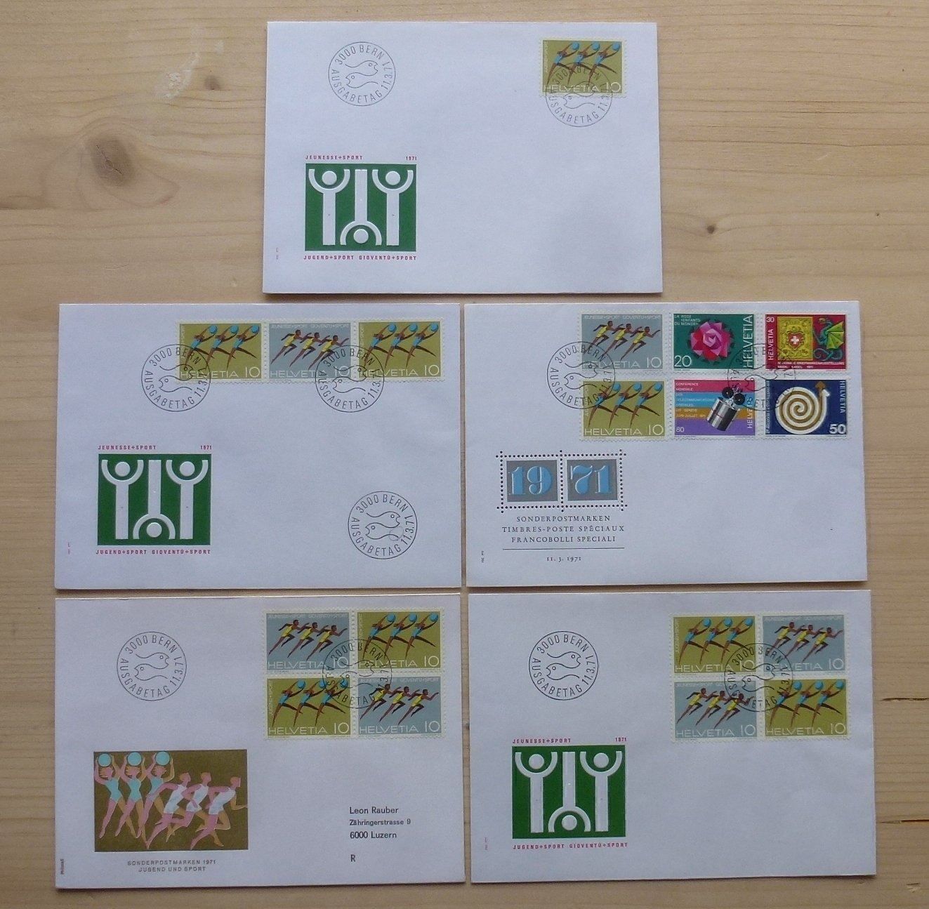 Tutti i francobolli: 5 FDC, auch mit , nicht zusammenhängend, – Usato da Walkringen venduto da Casablanca777