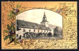 Grusskarten-AK Badersleben, Ackerbauschu