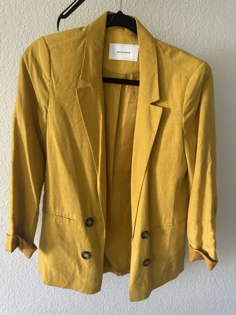 Promod - Yellow Blazer - Size 34/36- Stylish Spring Look!