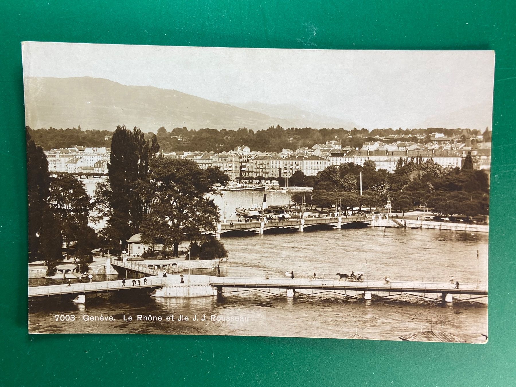 Ansichtskarten: Genève - le Rhône – Gebraucht aus Steg VS von _vinci_