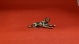 Bronze Miniatur Tiger Figur, Sammlerstück, Top Zustand!