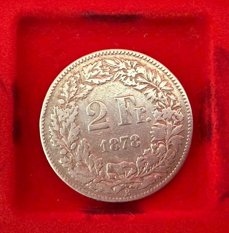 Alle Münzen: 2.00 Franken Stück 1878 - silber – Gebraucht aus Samedan von Gischpel25
