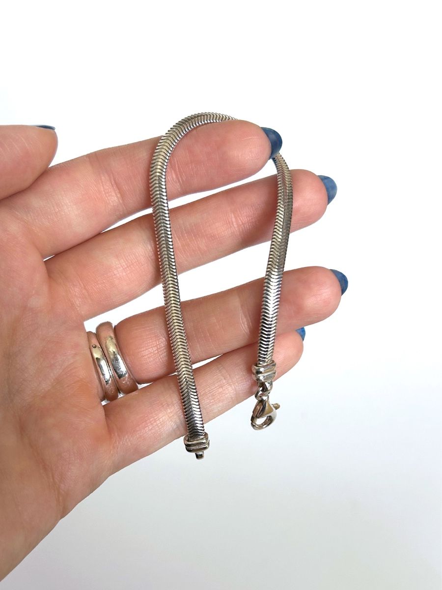 Armbänder & -reifen: Vintage Silber 925 "Herringbone" Armband – Gebraucht aus Bern von Ilikebluegems