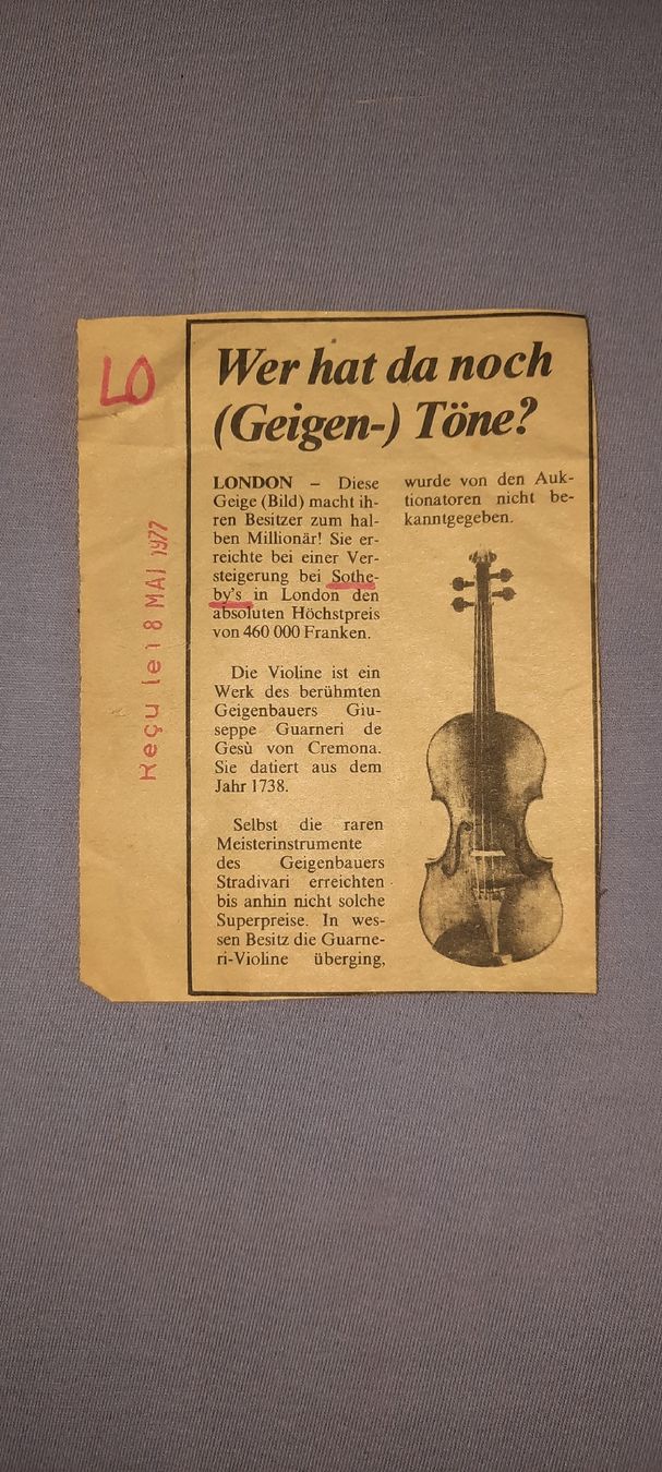 Instruments de musique: Geige Guarnerius Cremona mitte 18.Jh – D'occasion à Aarau par dlo_6vxn 4
