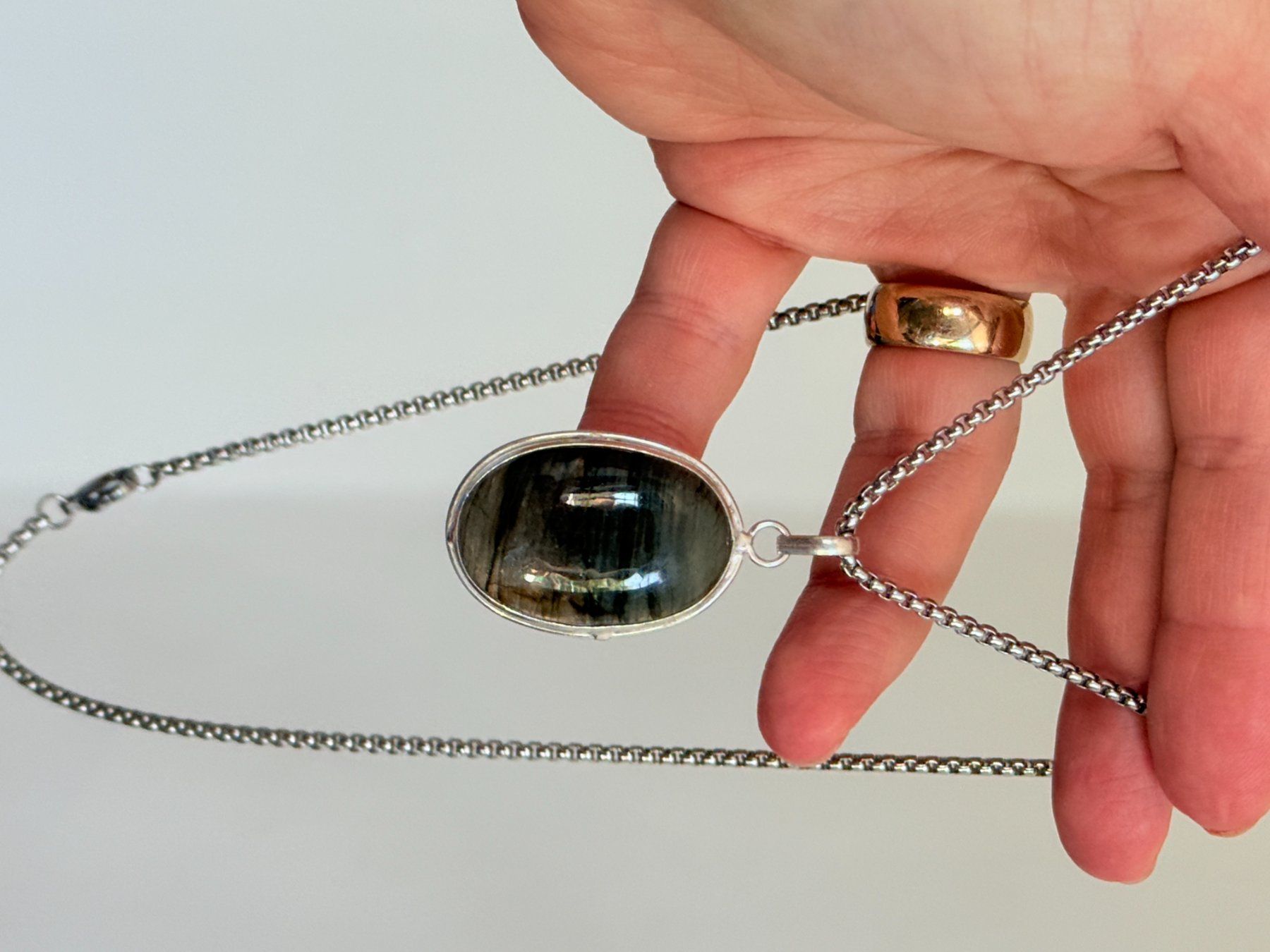 Ketten: Collier Labradorite , bijou chic et tendance ! – Neu und originalverpackt aus Genève von AWWA 2