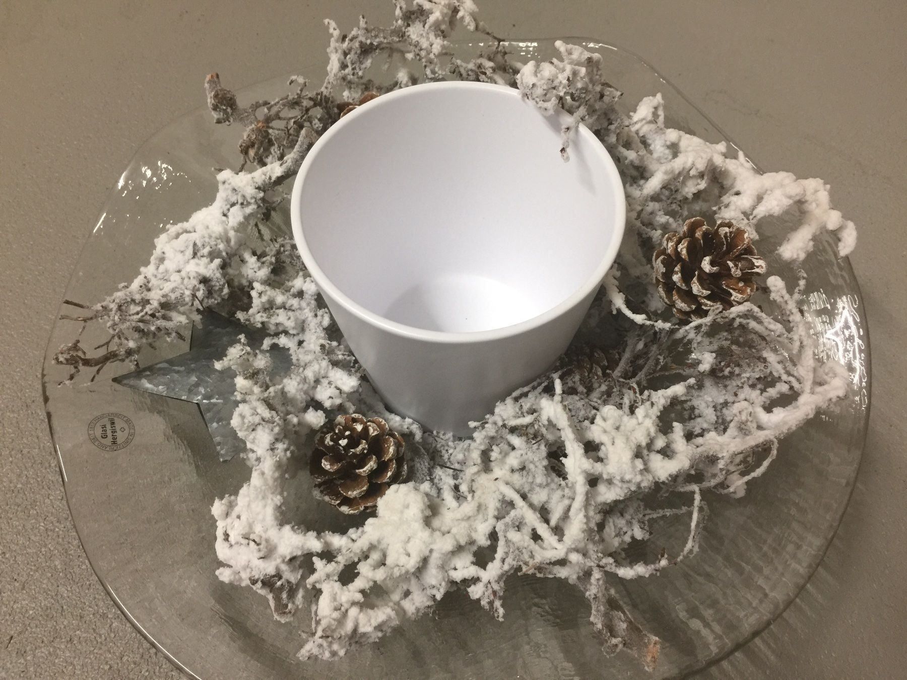 Glasi Hergiswil Alle Dekorationen: Weihnachtlich winterliche Glasschale – Gebraucht aus Zürich von Cdefinitiv 5