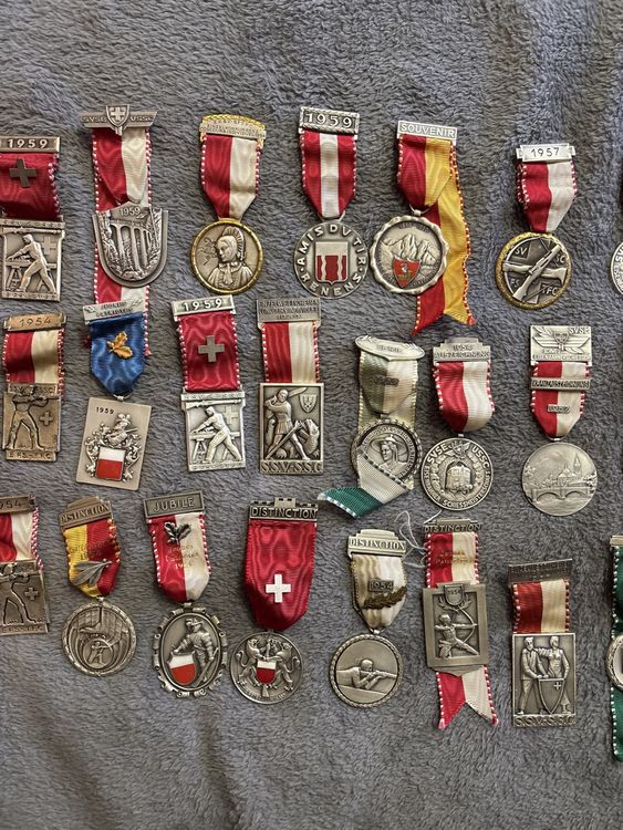 Medaillen: Lot de 31 médailles de tir années 50 – Gebraucht aus Ardon von pasadena1914 3