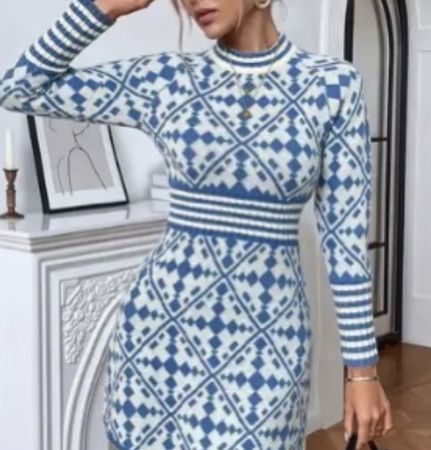 Chic Abito di viscosa-tgS/L-perfetto per autunno