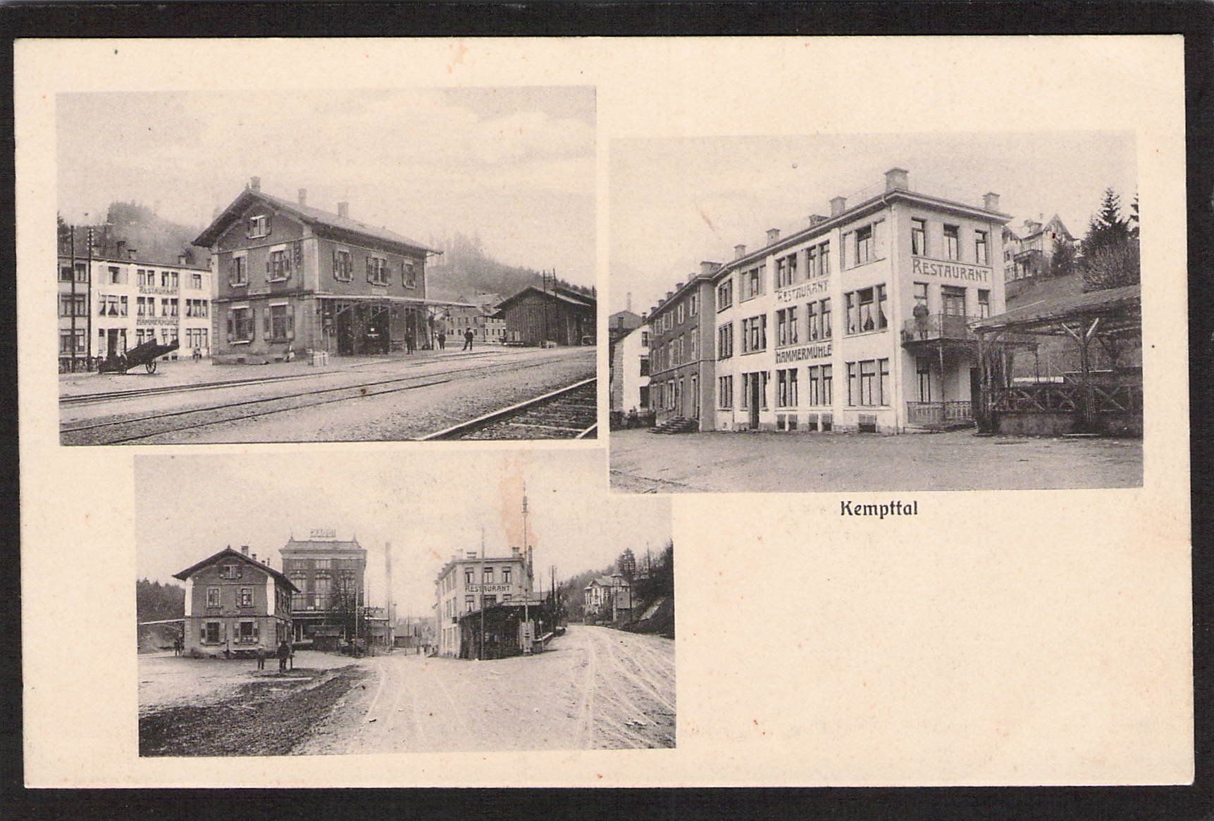 Ansichtskarten: Kemptthal ZH , Bahnhof , Rest. Hammermühle – Gebraucht aus Reichenburg von Pipo-67