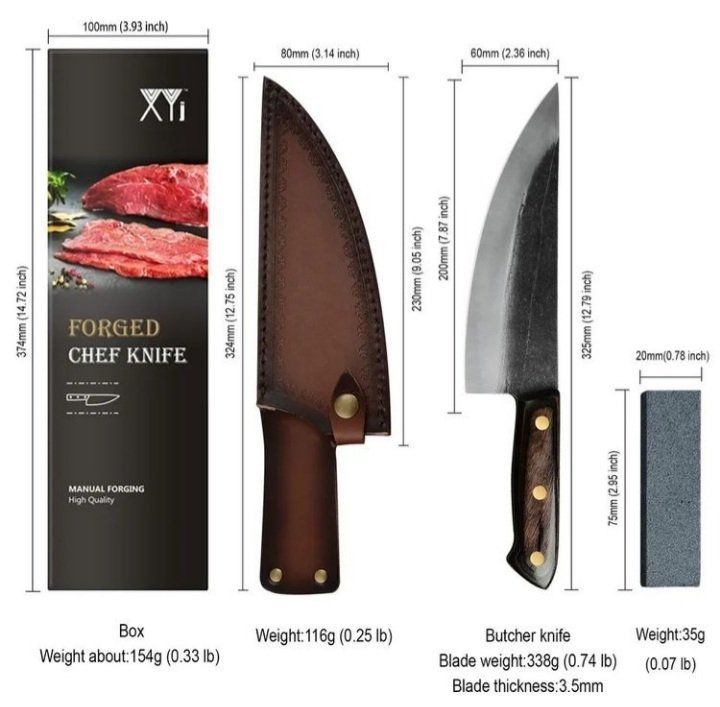 Coltelli da cucina: 8'' Zoll Chef Küche Messer Edelstahl. – Nuovo e nell'imballaggio originale da Oberentfelden venduto da abz_l7vm 3