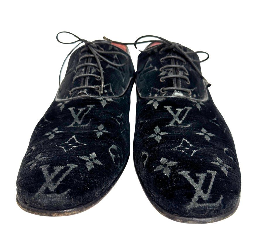 Louis Vuitton Scarpe da uomo: Louis Vuitton Herren-Schuhe | Samt mit Monogramm | 6.5/40.5 – Usato da Porrentruy venduto da MadameResell 2