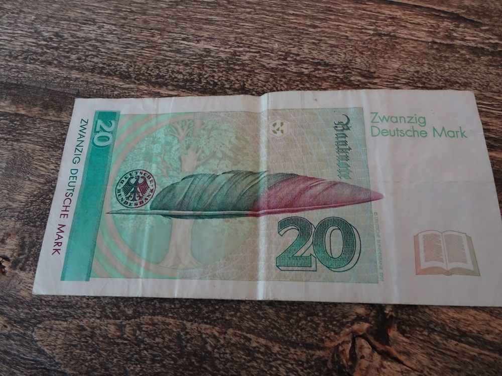 20 DM Banknote 20 Deutsche Mark aus den 1990 er Jahren (Gebraucht) in ...