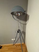 Stehleuchte, silber/grau, Vintage-Style