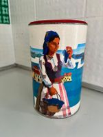 Dekorative Vintage Dose, "DAVAMALT" mit Sujet aus Tessin