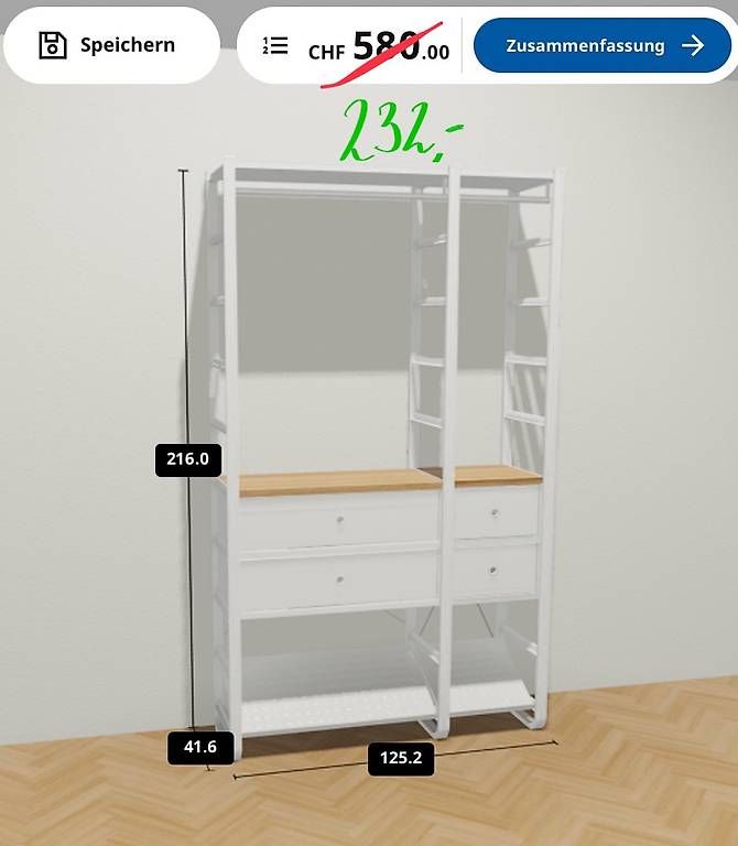 Armadi: Elvarli Schranksystem Ikea / Offener Kleiderschrank – Usato da Dagmersellen venduto da sakchai 2
