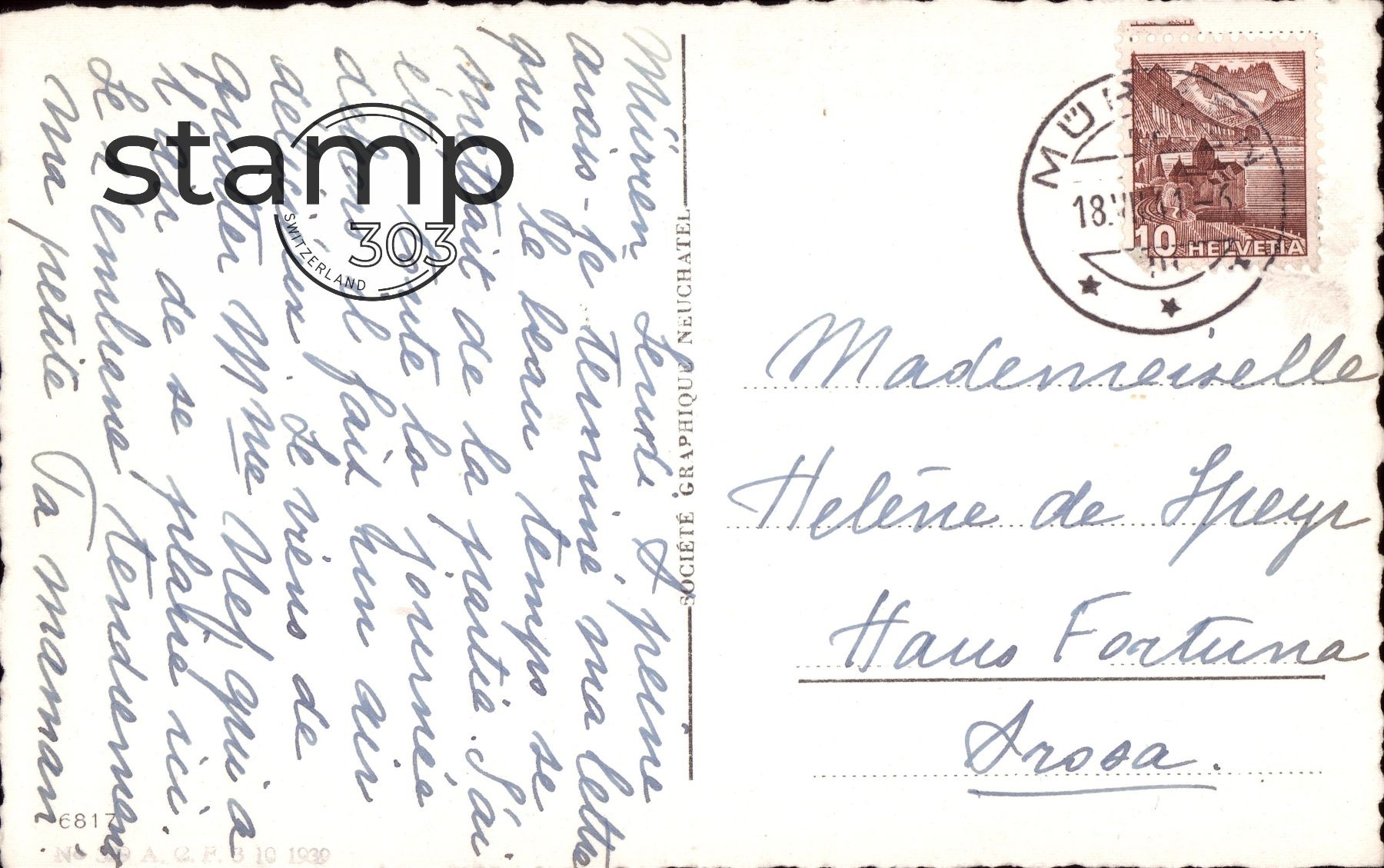 Cartoline postali: 1941 AK Mürren – Usato da Eggersriet venduto da stamp303 1