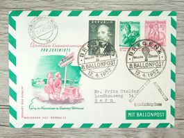TR76 Enveloppe + Timbre Autriche 1952 Theme Ballon