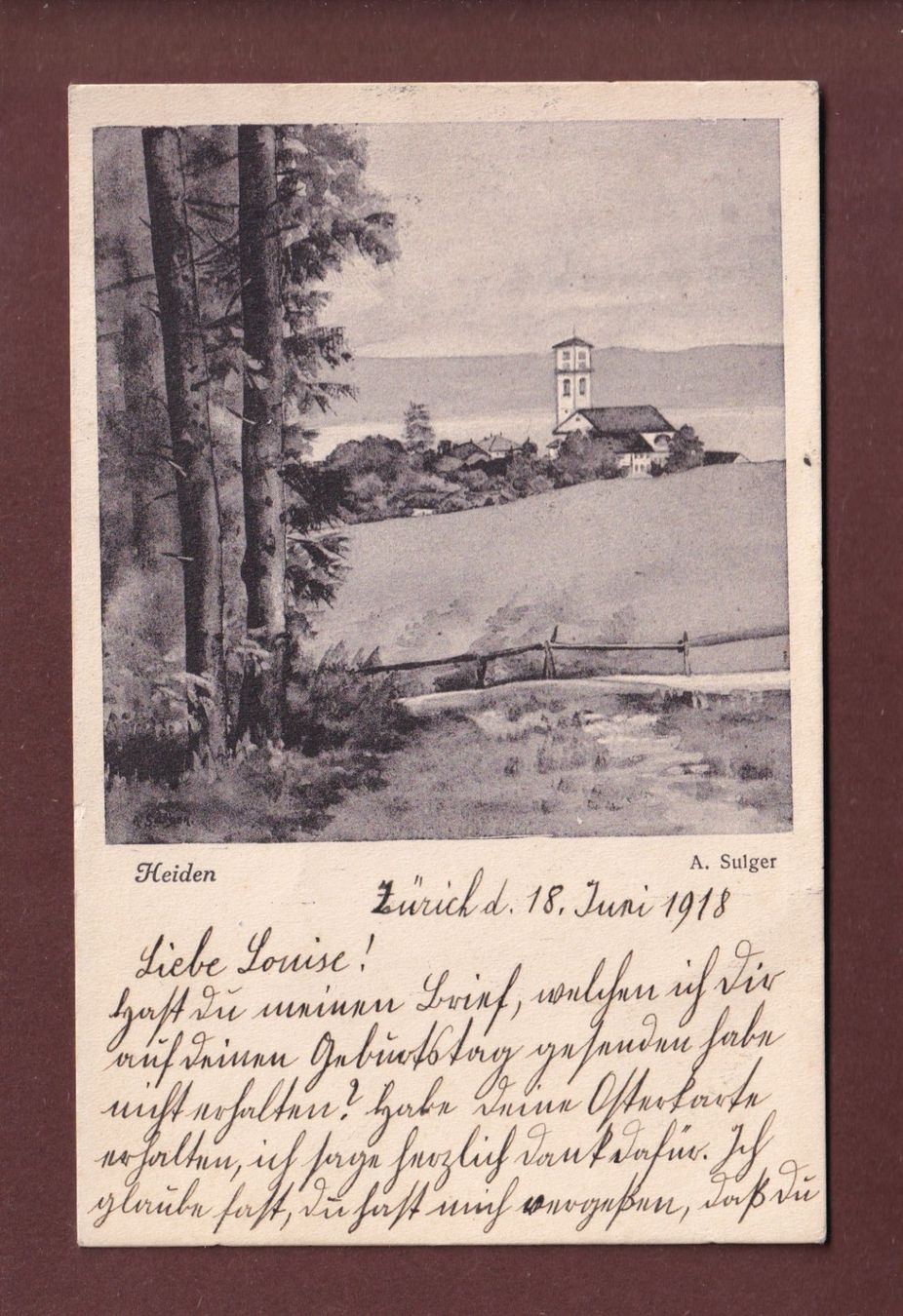 Cartes postales: HEIDEN - 1918 – D'occasion à Pully par nicecards-shop