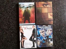 4 DVDs: Constantine, Mr.&Mrs. Smith, Paycheck, etc.