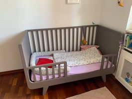 Laurette Babybett Joli Môme Farbe Taupe 70x140 mit Umbauset
