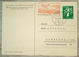 TR59 Carte Postale Suisse 1939 Airmail