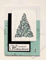 ✨HANDGEMACHTE Weihnachtskarte: "Glitzerbaum" A6
