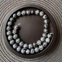 Schneeflocke Obsidian *10 mm* 38 Stück*