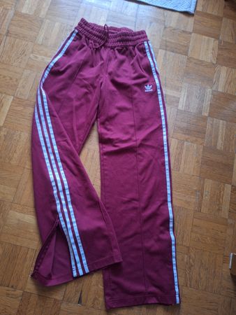 Pantalon Adidas Originals bordeau zippé, taille 36 FR/34 eu