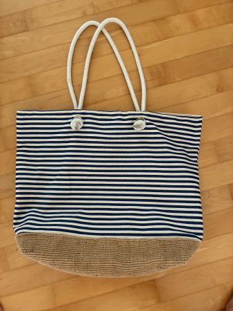Strandtasche gestreift mit Seilhenkeln
