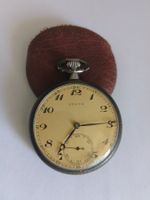 Vintage ZENITH UHR Art-Déco Taschenuhr 1920er/30er Lederetui