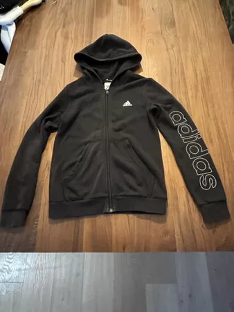 Adidas Kapuzenjacke schwarz mit Reissverschluss