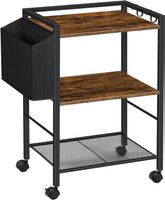 Druckertisch mit Rollen 3 Ebenen 52x40x80,5 cm