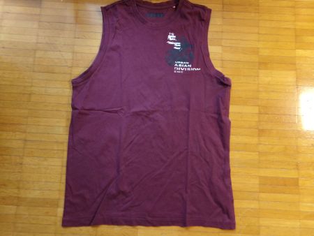Herren T-Shirt bordo ohne Ärmel  Gr. L