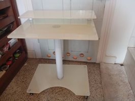 Praktischer Glasrolltisch, Beistelltisch für Compup Zustand!