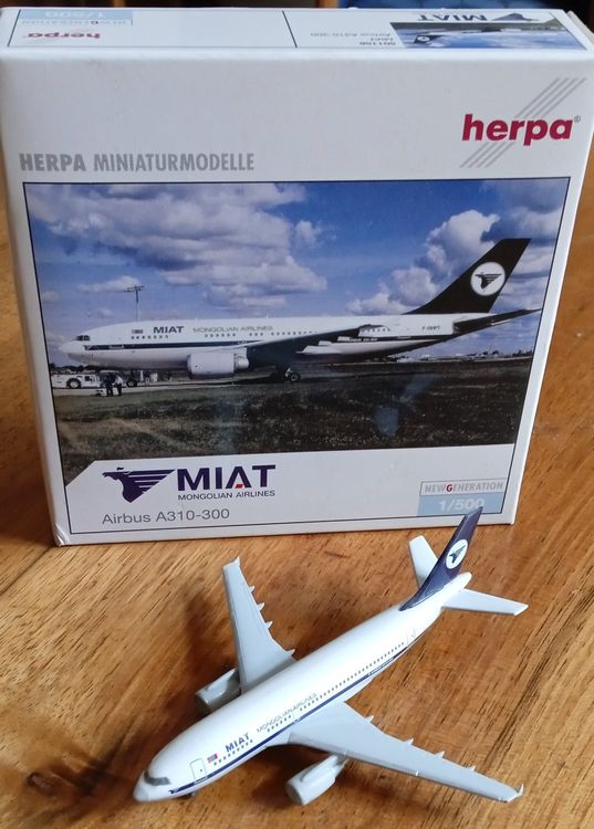 Flugzeugmodell Herpa 1:500 A310-300 der MIAT | Kaufen auf Ricardo