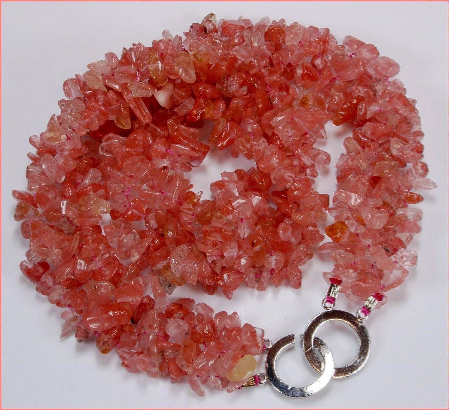 Ketten: ♛ Wunderschönes CHERRYQUARZ - Collier – Neu und originalverpackt aus Oberglatt ZH von Hot-Spot 1